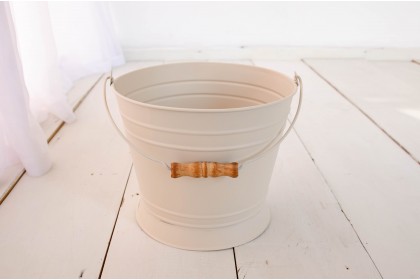 Baldinho De Ferro - Bege Claro 