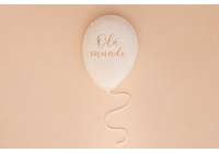 Balão Decorativo Olá Mundo - Off White Balão Decorativo Olá Mundo - Off White