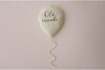 Balão Decorativo Olá Mundo - Verde Limão