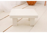Banquinho Baixo de Madeira Branco