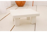 Banquinho Baixo de Madeira Branco