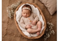 Body Tricot Bege - Newborn Body Tricot Bege - Newborn
