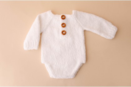 Body Tricot Branco - Newborn