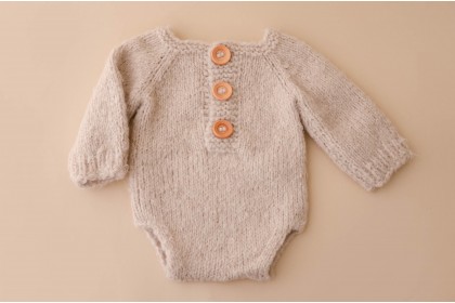Body Tricot Bege - Newborn