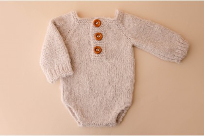 Body Tricot Bege - Newborn Body Tricot Bege - Newborn