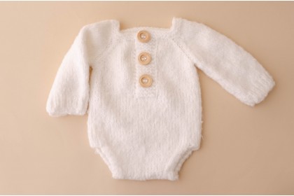Body Tricot Branco Neve  - Newborn