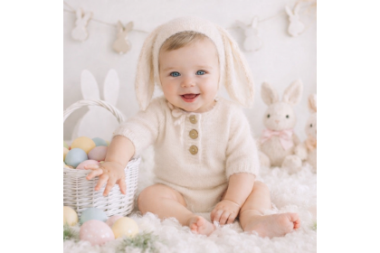 Body Tricot Coelhinho Bege (Sob encomenda)