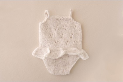 Body Tricot Kate Branco Mescla 1 - Newborn Body Tricot Kate Branco Mescla 1 - Newborn