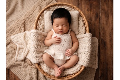 Body Tricot Kate Branco Mescla 1 - Newborn