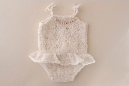 Body Tricot Kate Branco Mescla 2 - Newborn Body Tricot Kate Branco Mescla 2 - Newborn