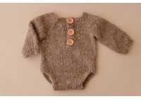 Body Tricot Marrom - Newborn Body Tricot Marrom - Newborn