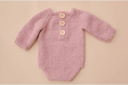 Body Tricot Rosa Antigo - Newborn Body Tricot Rosa Antigo - Newborn