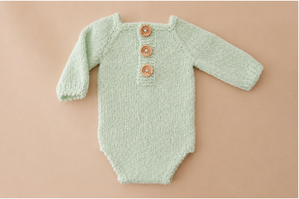 Body Tricot Verde Claro - Newborn Body Tricot Verde Claro - Newborn