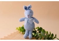 Coelhinho Tricot Azul Bebê
