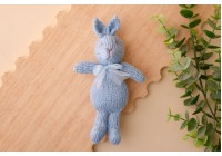 Coelhinho Tricot Azul Bebê