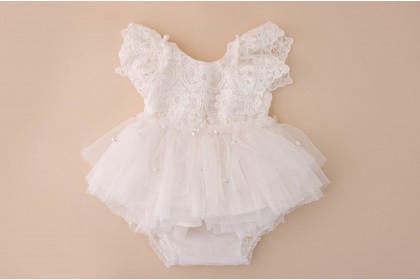 Conjunto Cindy Off White - Newborn 
