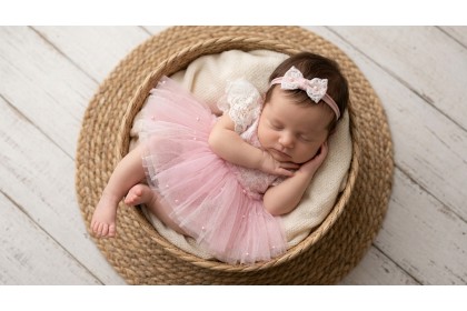 Conjunto Cindy Rosa - Newborn (sob encomenda)