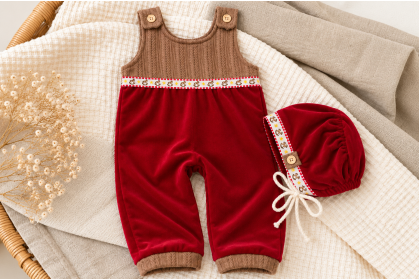 Conjunto Macacão Noel Vintage Conjunto Macacão Noel Vintage