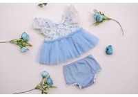 Conjunto Renda Azul - Newborn