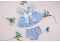 Conjunto Renda Azul - Newborn