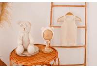 Conjunto Roupinha + Ursinho Creme M - Newborn (sob encomenda)