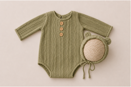 Conjunto Teddy Verde Pastel - Newborn