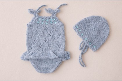 Conjunto Tricot Kate Azul 1- Newborn Conjunto Tricot Kate Azul 1- Newborn