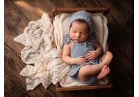 Conjunto Tricot Kate Azul 2 - Newborn Conjunto Tricot Kate Azul 2 - Newborn