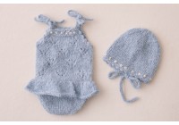 Conjunto Tricot Kate Azul 2 - Newborn Conjunto Tricot Kate Azul 2 - Newborn