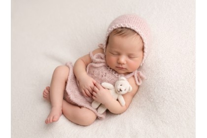 Conjunto Tricot Kate Champagne 1 - Newborn Conjunto Tricot Kate Champagne 1 - Newborn