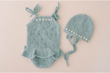 Conjunto Tricot Kate Esmeralda 1 - Newborn Conjunto Tricot Kate Esmeralda 1 - Newborn