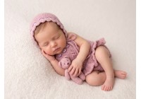 Conjunto Tricot Kate Mauve 1 - Newborn Conjunto Tricot Kate Mauve 1 - Newborn