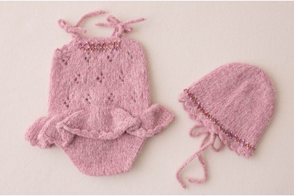 Conjunto Tricot Kate Mauve 2 - Newborn Conjunto Tricot Kate Mauve 2 - Newborn