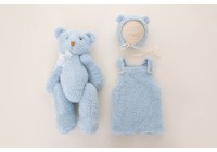 Conjunto Roupinha + Ursinho Azul M - Newborn