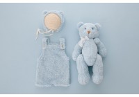 Conjunto Roupinha + Ursinho Azul M - Newborn