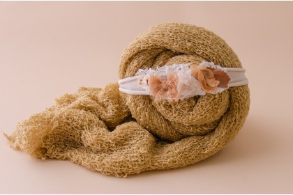 Conjunto Wrap + Headband  - Palha