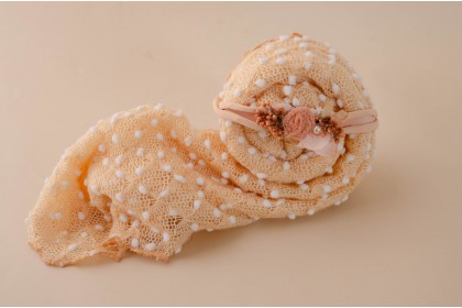 Conjunto Wrap + Headband  - Pipoca