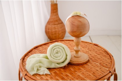 Conjunto Wrap Felpudinho + Headband  - Sabrina