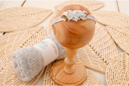 Conjunto Wrap Tricot Max + Headband  - Helena