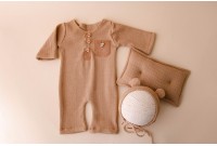 Kit Macacão Ursinho Newborn - Marrom