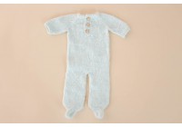 Macacão Fuzzy  - Verde Claro Botão Estrelinha