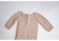 Macacão Tricot Bege Fluffy - Newborn