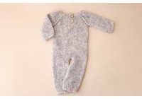 Macacão Tricot Cinza - Newborn 