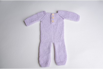 Macacão Tricot Lilás - Newborn