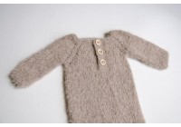 Macacão Tricot Marrom Fluffy - Newborn