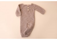 Macacão Tricot Marrom - Newborn