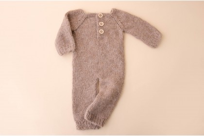 Macacão Tricot Marrom - Newborn Macacão Tricot Marrom - Newborn