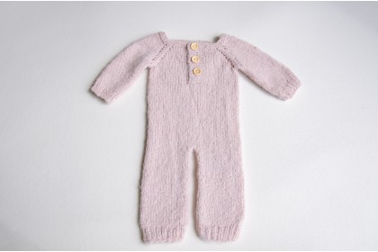 Macacão Tricot Rosa Claro - Newborn