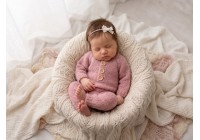Macacão Tricot Rosé - Newborn