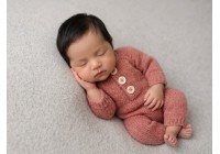 Macacão Tricot Terracota - Newborn